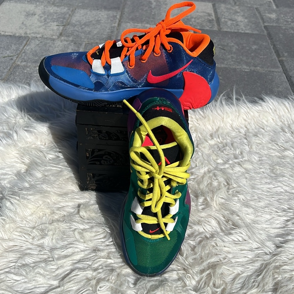 Nike Zoom Freak 1 Roots Vibrant Multicolor Athletic Sneakers big kids 3.5 EUC - Picture 15 of 17